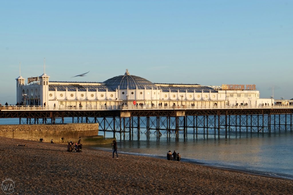 Brighton Pier, day in Brighton, England, UK