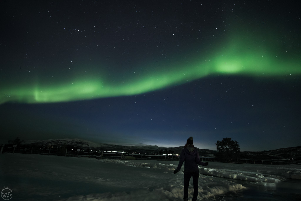 Me looking at the Northern Lights in Alta in Norway