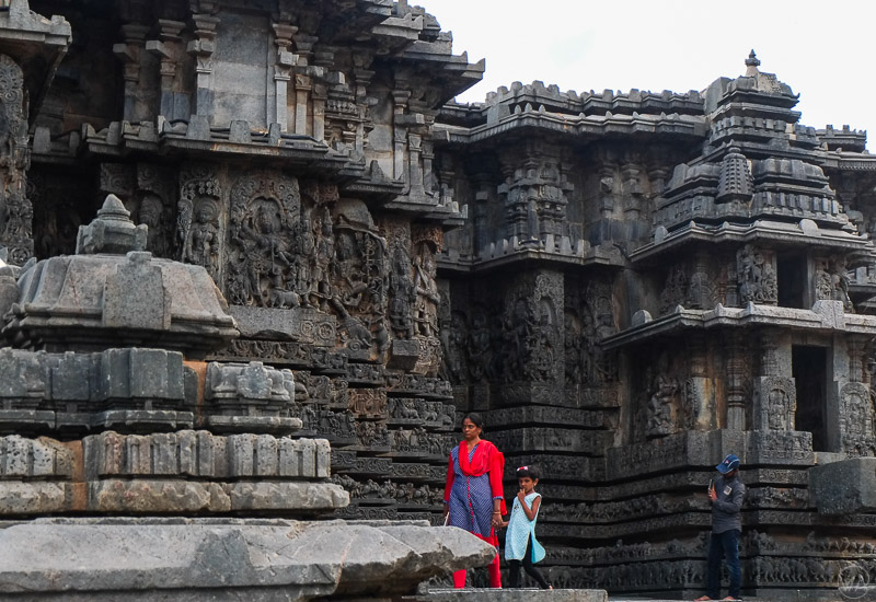 View to the Halebidu temple, Karnataka, India