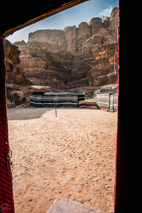 Tent view from the Wadi Rum Bedouin camp