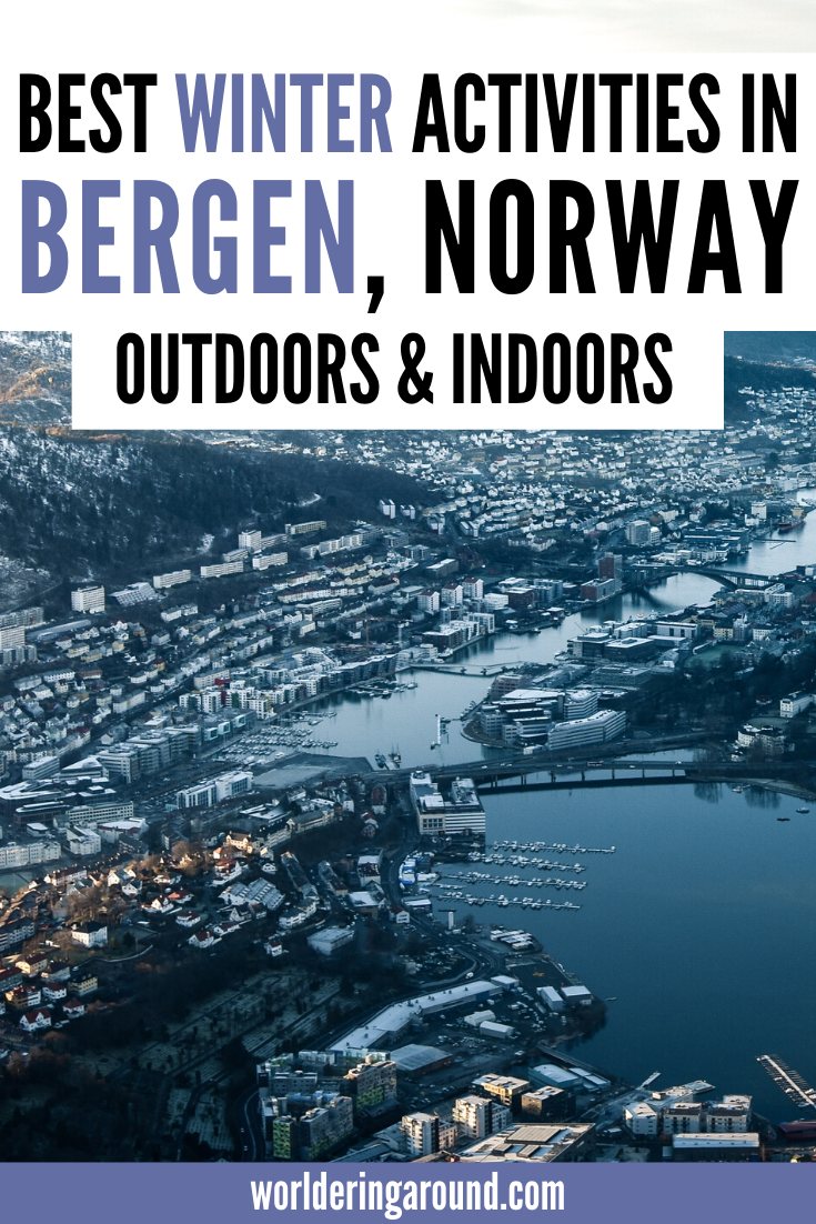 The best things to do in Bergen in winter, outdoors and indoors. Try some Bergen Norway Winter Travel and visit this colourful Norwegian city in winter. Explore the Bergen winter guide with Bergen winter itinerary, including Bergen winter nature and Bergen winter photography, and what to do in Bergen in the winter, even with bad weather. #Bergen #Norway #travel #winter #Scandinavia #wintertravel #christmas