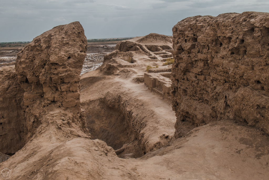 Walls of Toprak Qala, Elliq qala, desert fortresses, Uzbekistan