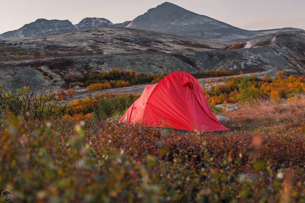 Camping in Norway in the autumn