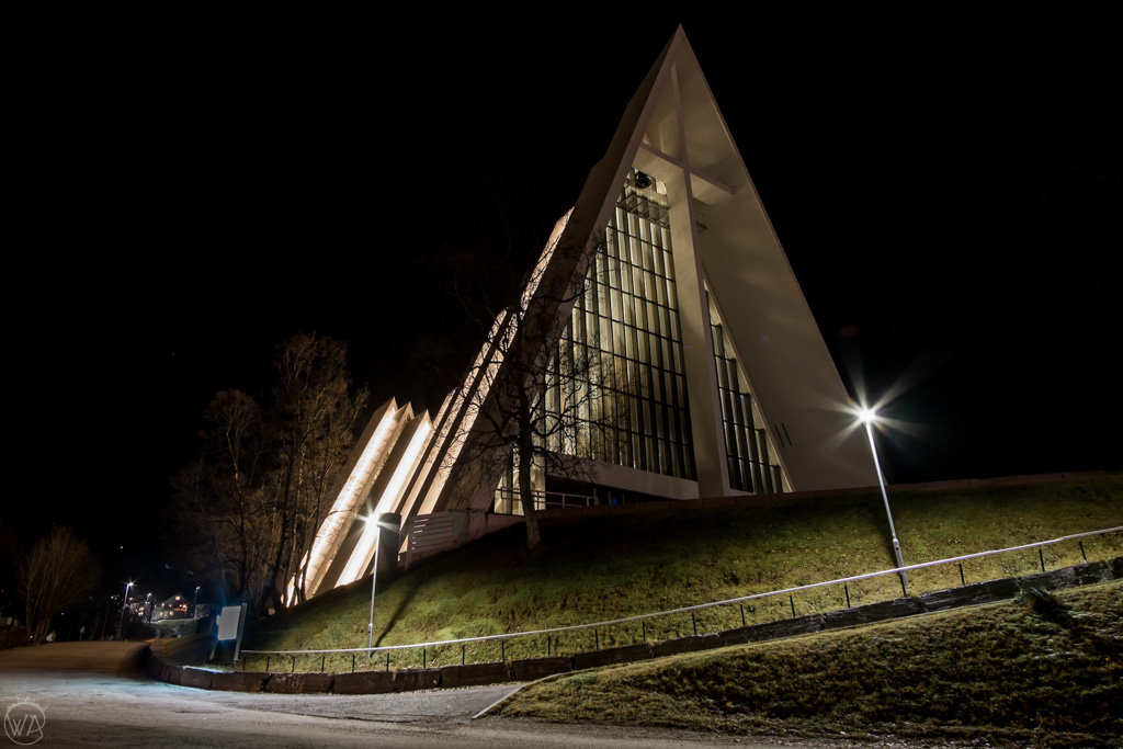 Arctic cathedral in Tromso in January