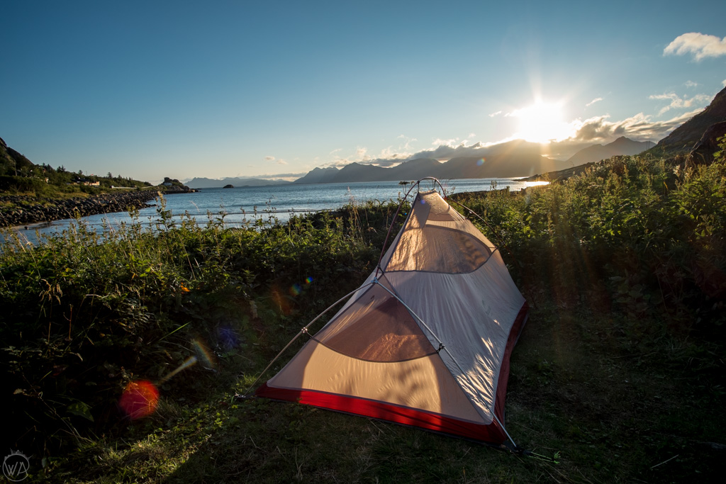 camping in Lofoten, designated area